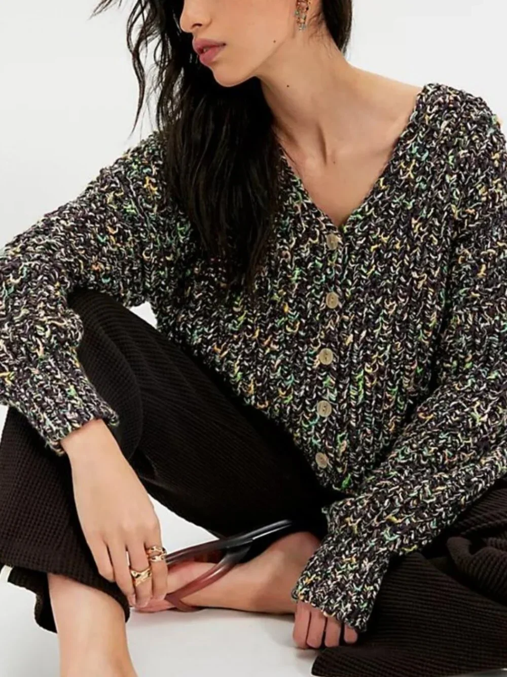 NWT Free People Flea Market Cardi in Camp Rush